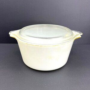 Pyrex #473 Opal White Milk Glass Casserole Dish w Lid #470 Vintage Retro MCM